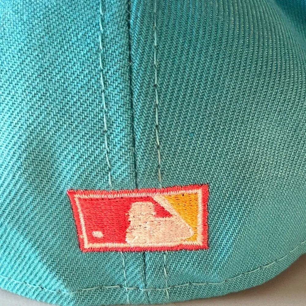 New Era Baltimore Orioles Fitted - Teal / Blue w/ Yellow UV - size 7 1/8 - Picture 5 of 10